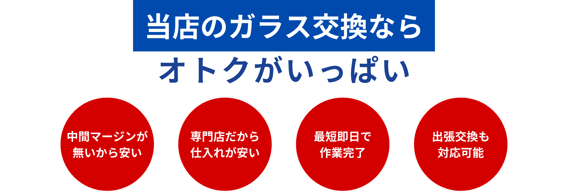 ヒビ割れ、キズ・破損、交換・修理